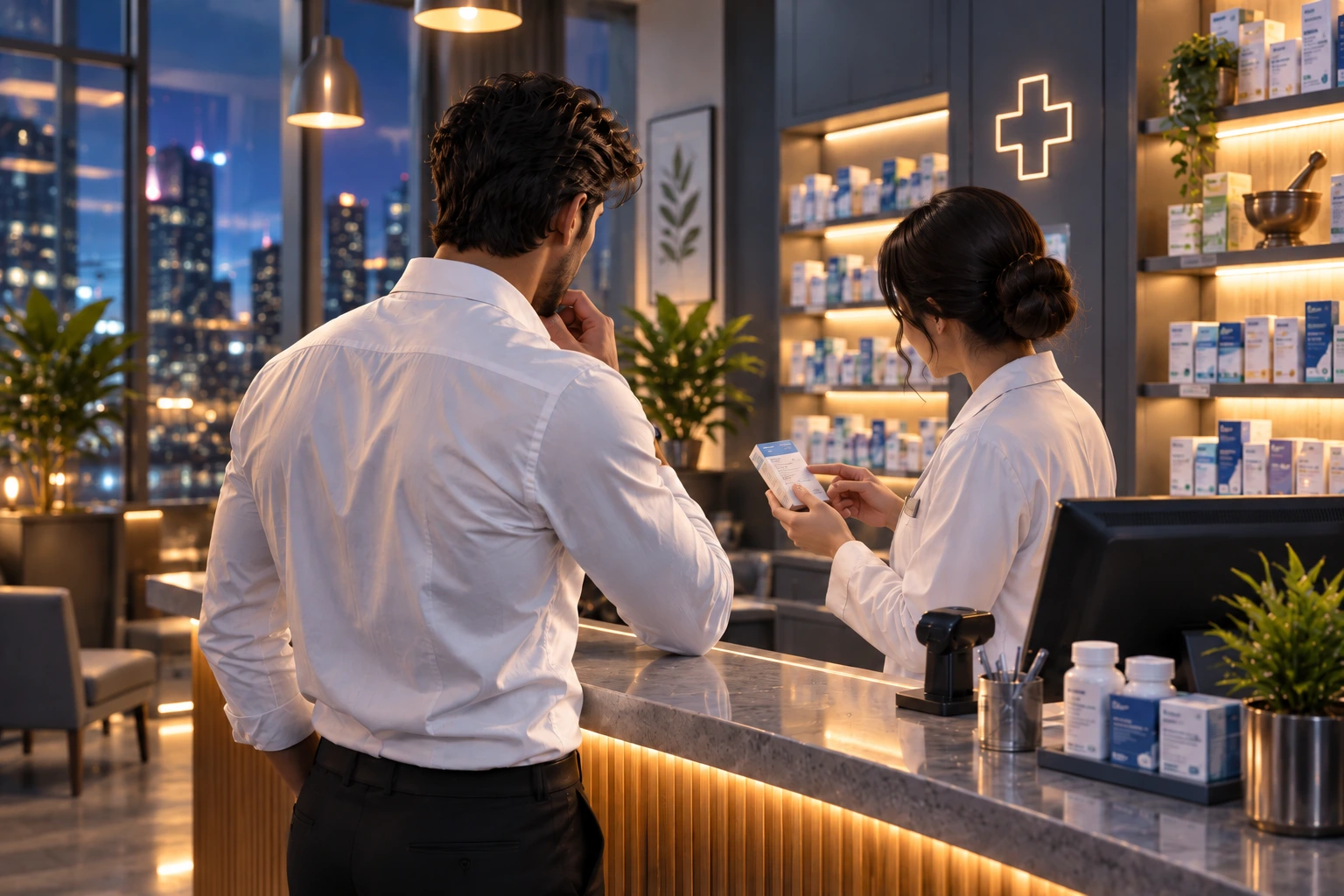 At the Pharmacy